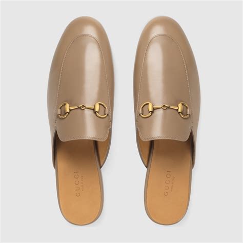 gucci princetown slipper brown|Gucci princetown striped slippers.